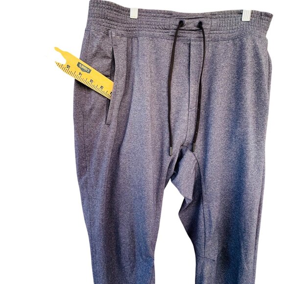 Lululemon Mens Large Gray Heathered Jogger Pants Gym Stretch Athletic Pants - Picture 4 of 9